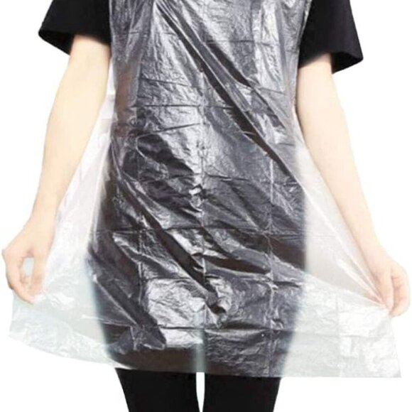 Disposable Aprons 50 Count, Plastic apron for Painting Party, Cooking, Housework - Picture 1 of 6